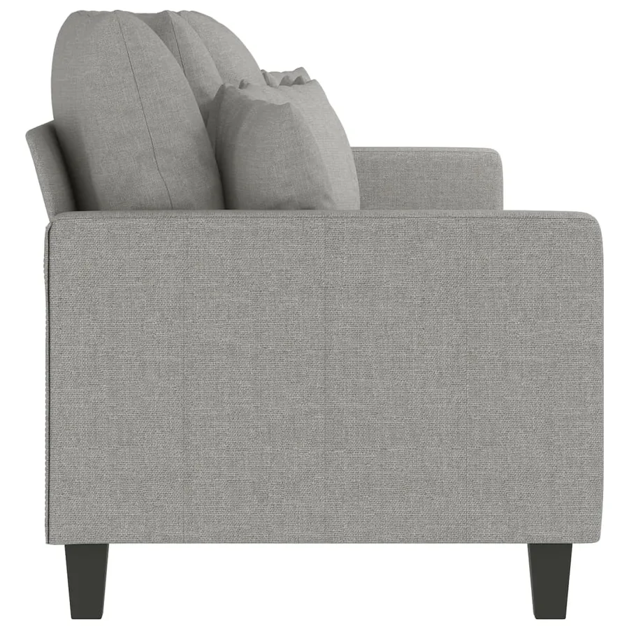Canapé à 3 places Gris clair 210 cm Tissu - 4