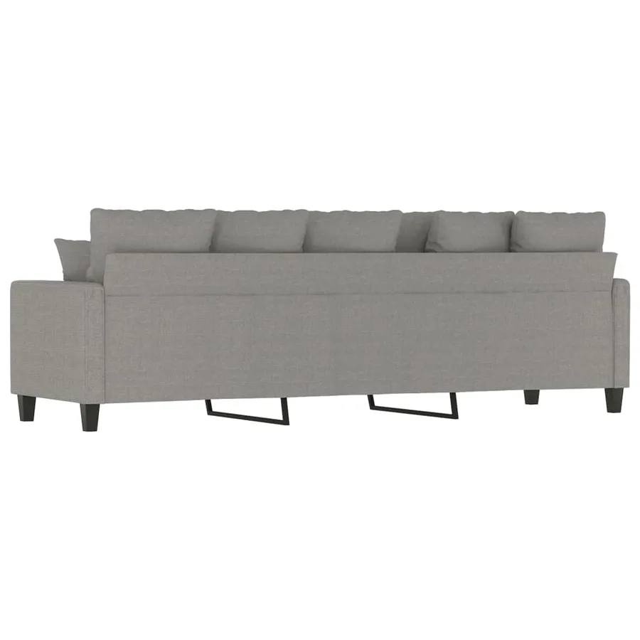 Canapé à 3 places Gris clair 210 cm Tissu - 5