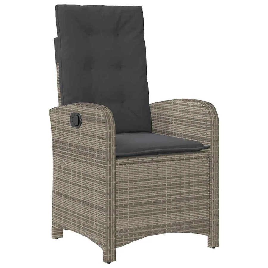 Ensemble de salle à manger pour jardin 5 pcs Gris polyrotin - 6