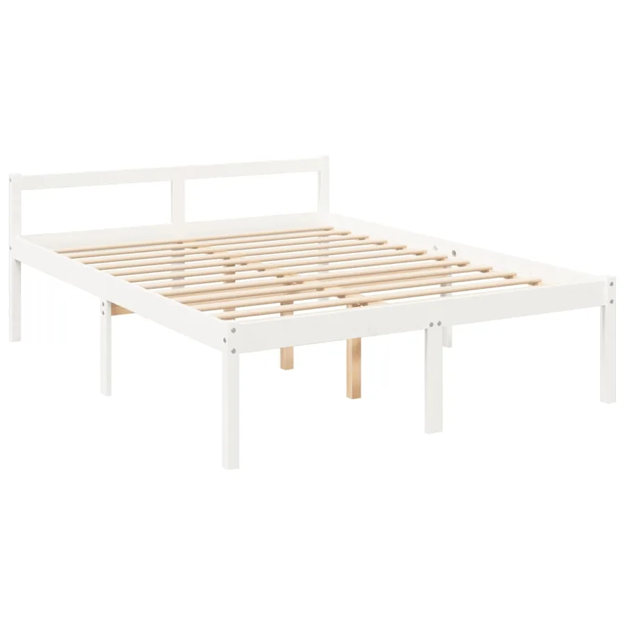 Lit pour personne âgée sans matelas 160x200 cm bois pin massif - 3