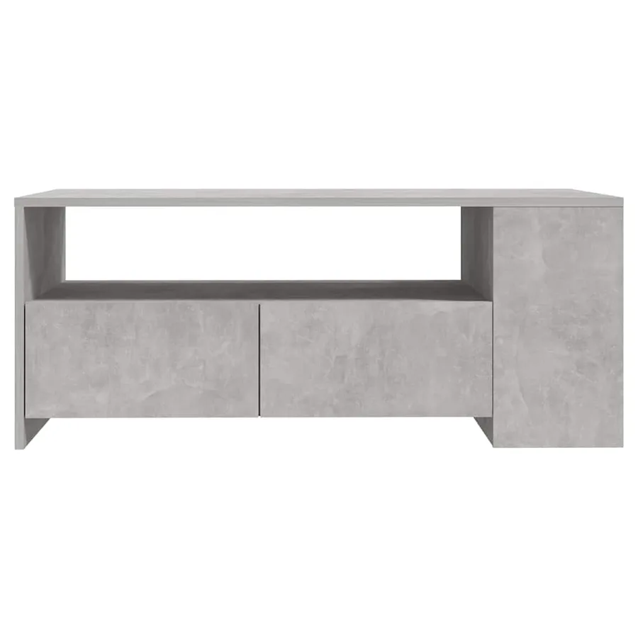 Table basse gris béton 102x55x42 cm bois d'ingénierie - 3