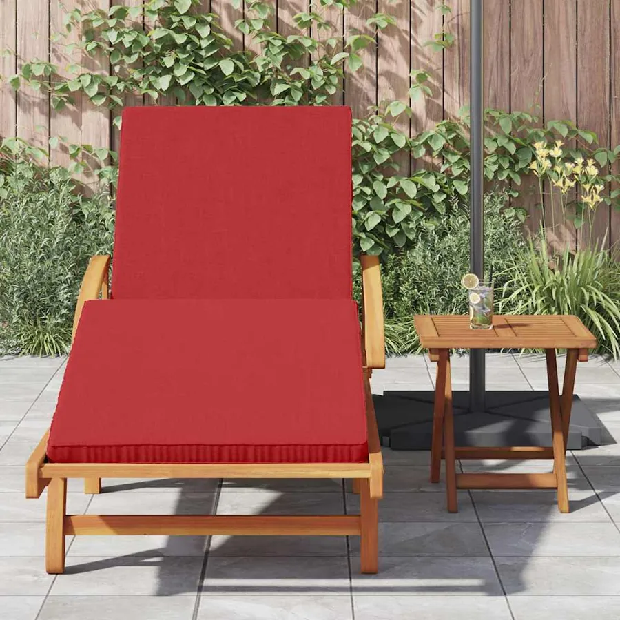 Transat 2 pcs Rouge Bois d'Acacia Massif - 3