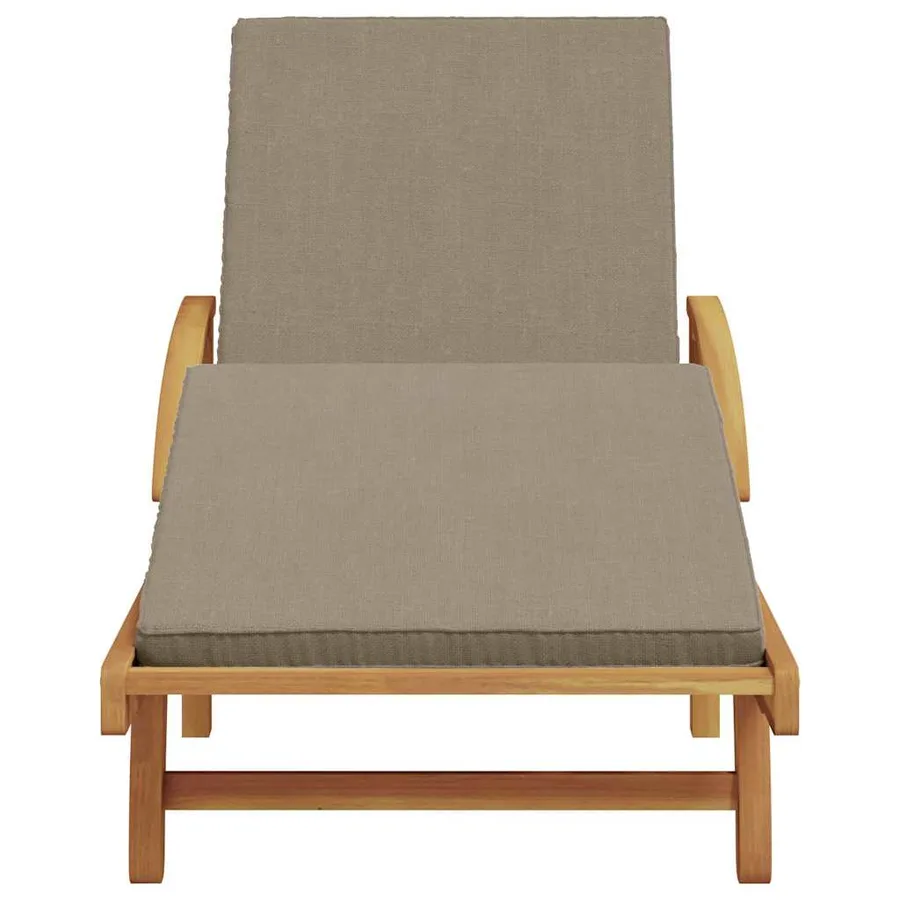 Transat Taupe 200 x 67 x 84 cm Bois d'Acacia Massif - 4
