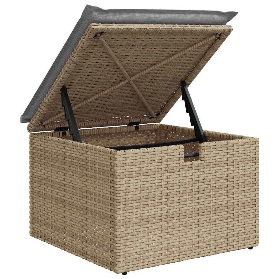 Ensemble de Canapés 5 pcs Beige et Gris clair polyrotin - 4