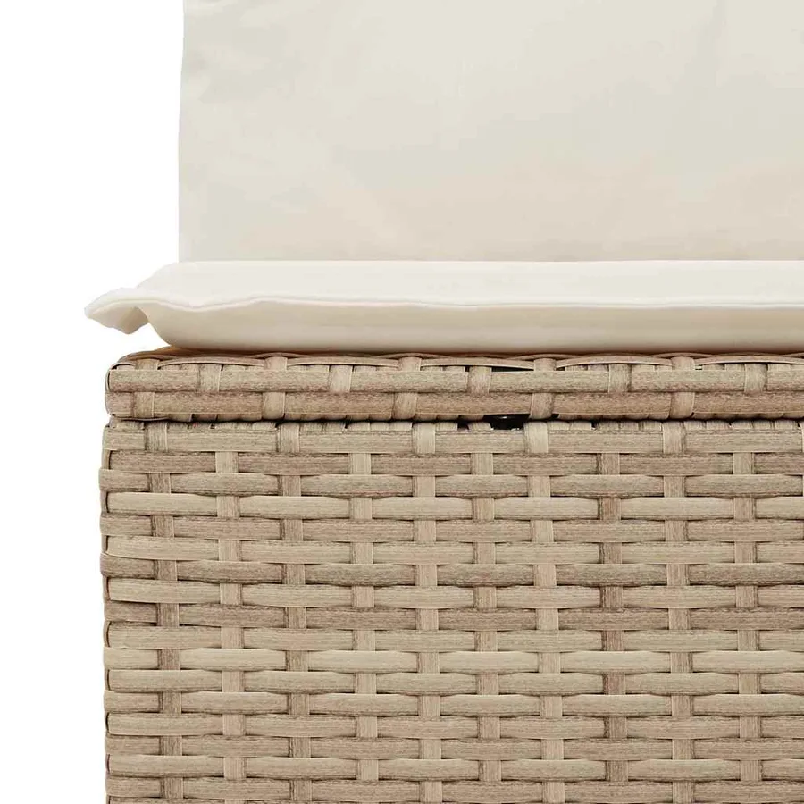 Ensemble de Canapés avec coussin Beige et crème polyrotin - 9