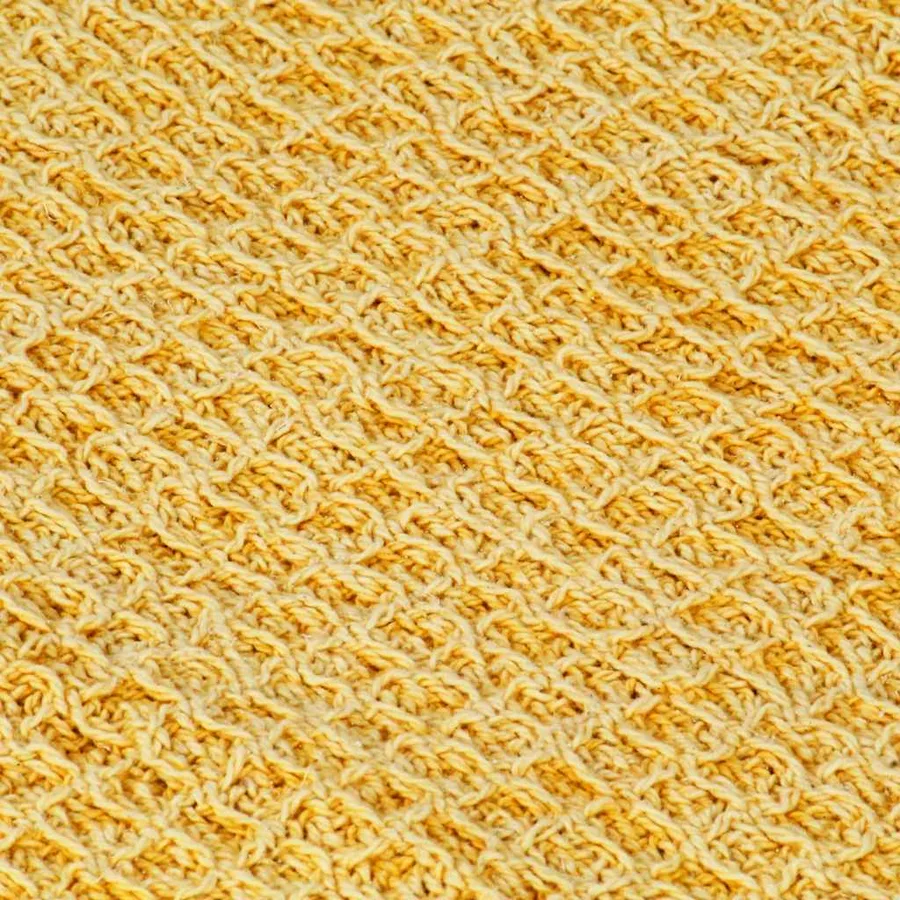 Couverture en coton 220 x 250 cm Jaune moutarde - 4