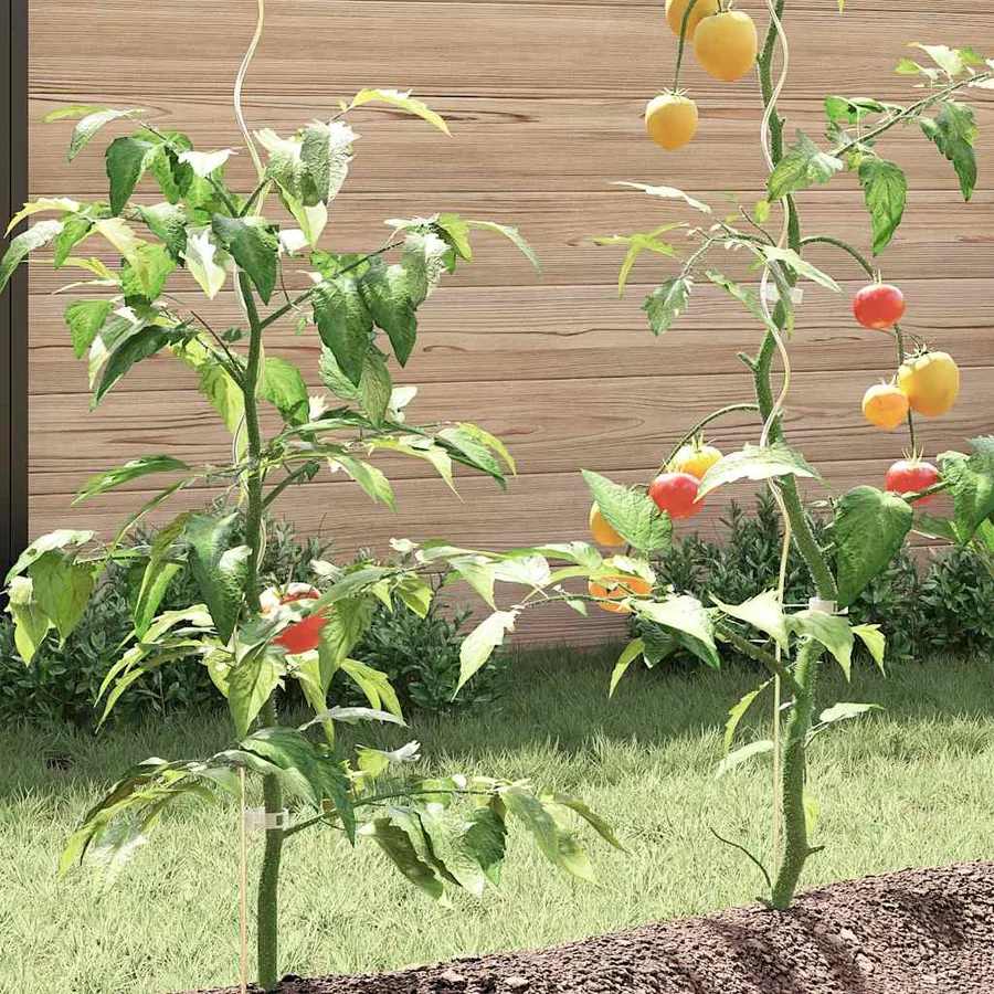 Supports de plantes en spirale 50 pcs Acier galvanisé 110 cm - 4