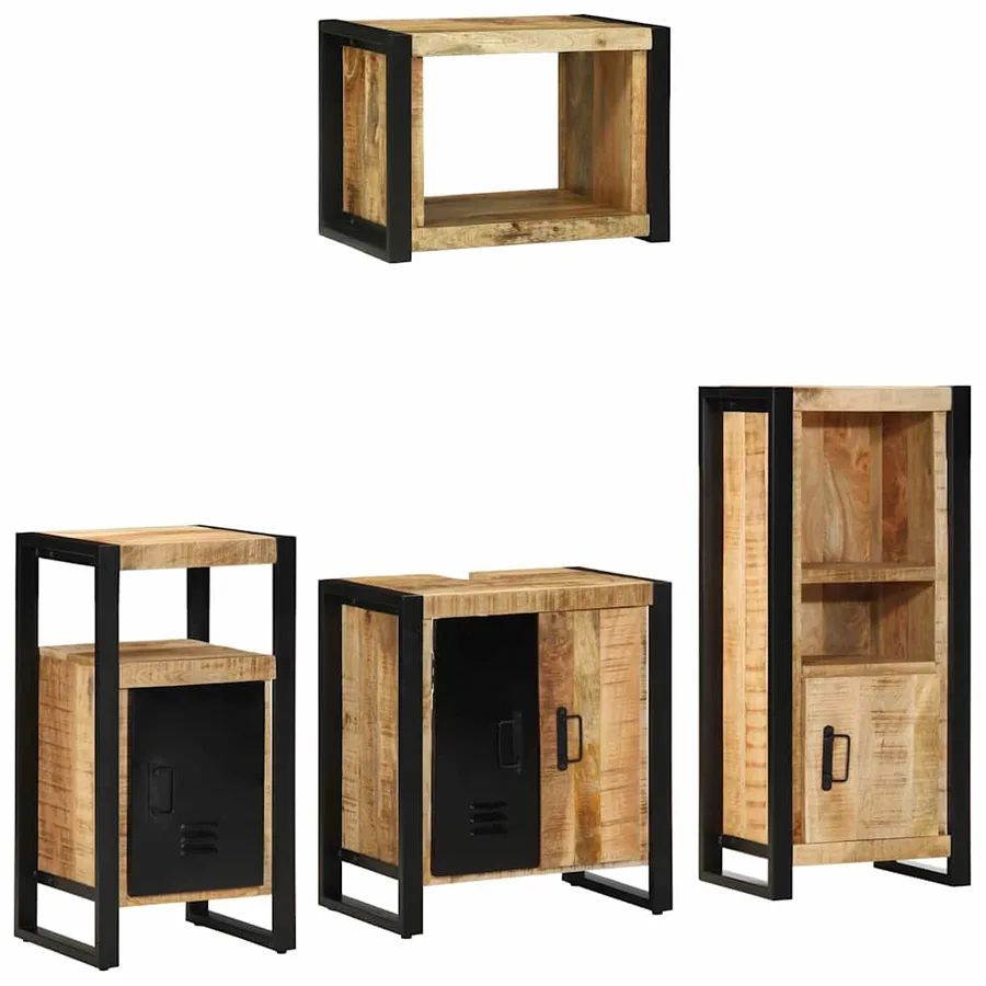 Ensemble de mobilier de salle de bain avec tiroir 4 pcs - 2
