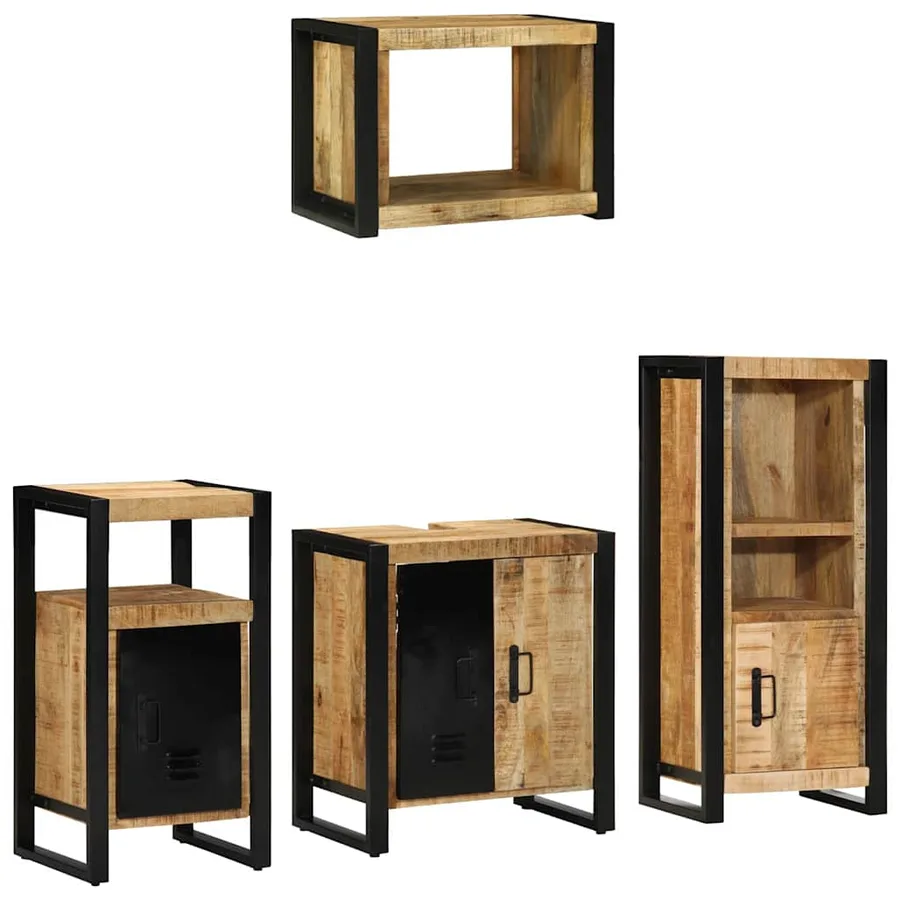 Ensemble de mobilier de salle de bain avec tiroir 4 pcs - 3