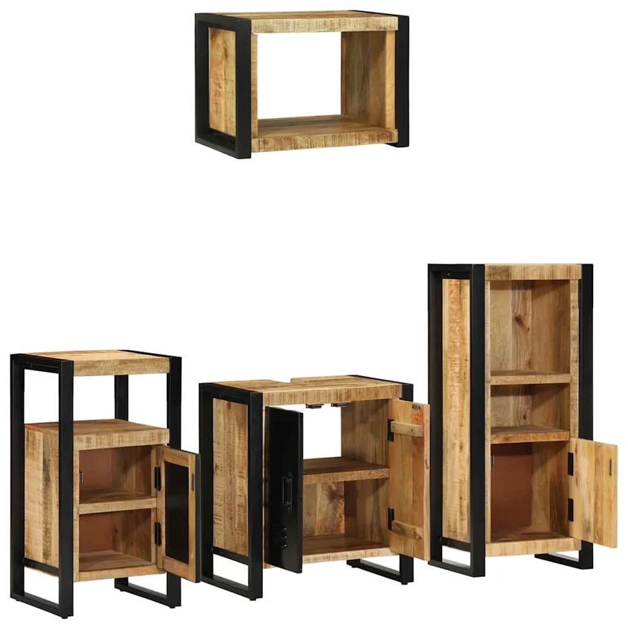 Ensemble de mobilier de salle de bain avec tiroir 4 pcs - 4