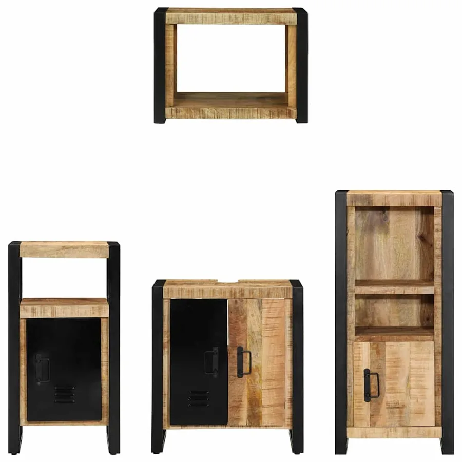 Ensemble de mobilier de salle de bain avec tiroir 4 pcs - 9