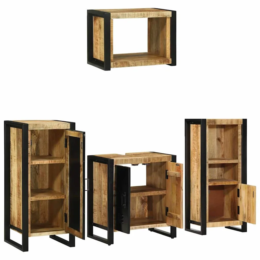 Ensemble de mobilier de salle de bain avec tiroir 4 pcs - 3