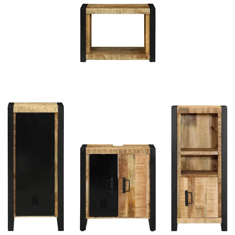 Ensemble de mobilier de salle de bain avec tiroir 4 pcs - 8
