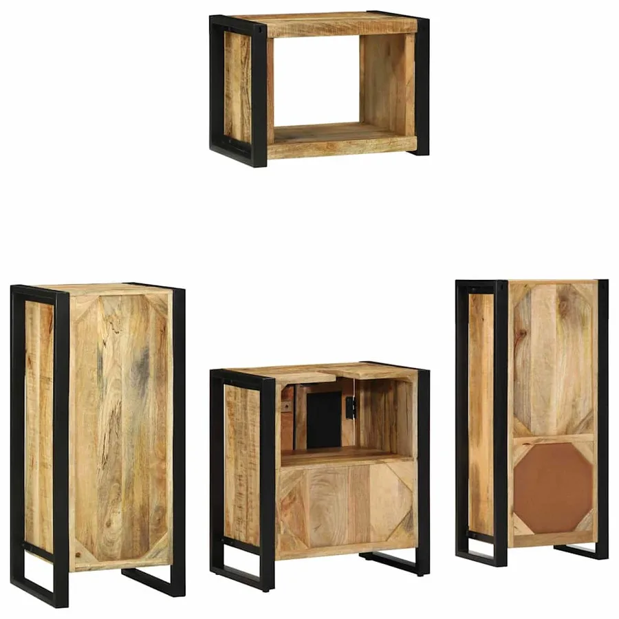 Ensemble de mobilier de salle de bain avec tiroir 4 pcs - 9