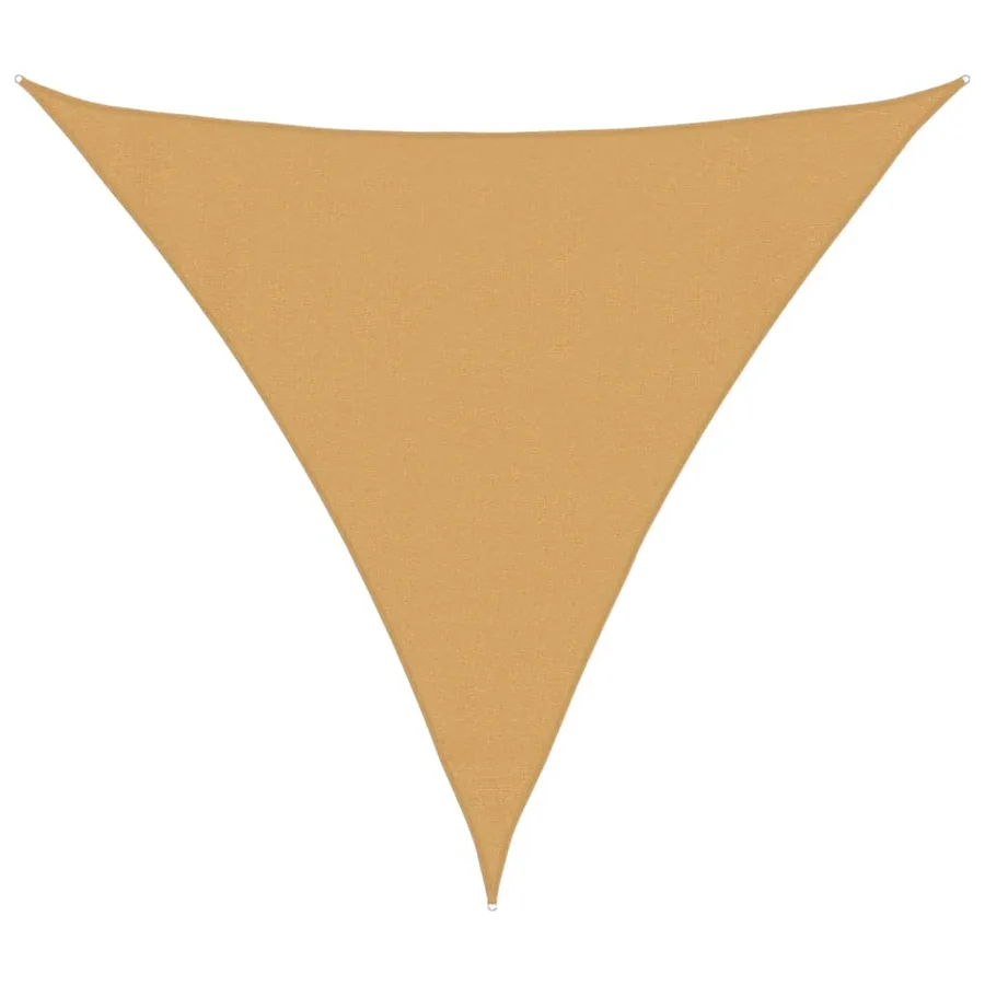 Voile d'ombrage 160 g/m² triangulaire sable 3x3x3 m PEHD - 2