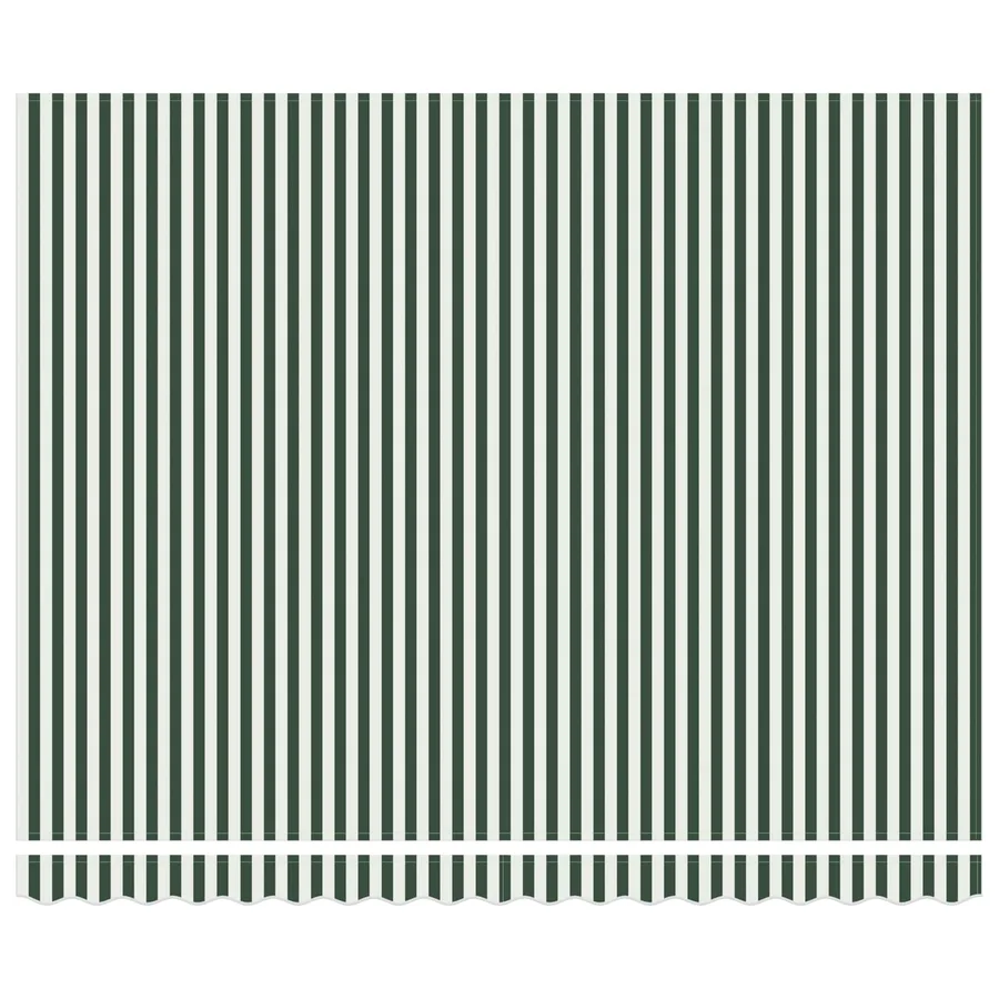 Auvent rétractable Vert et blanc 400 × 350 cm - 6