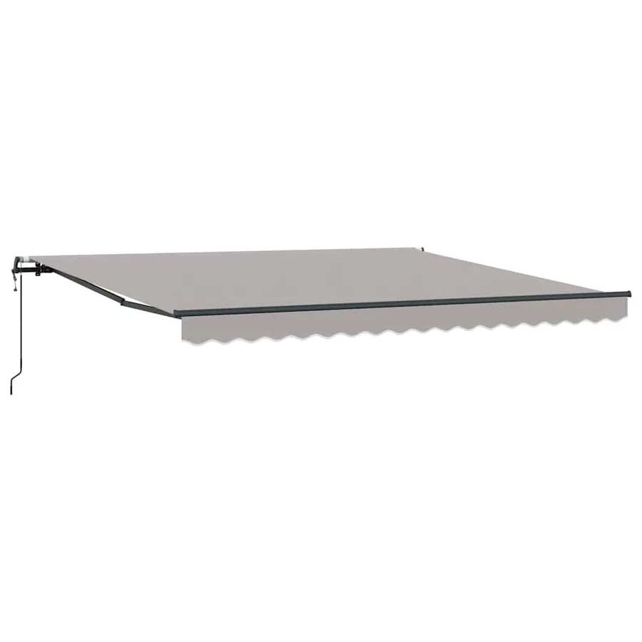 Auvent rétractable Gris clair 400 × 350 cm Tissu et Aluminium - 2