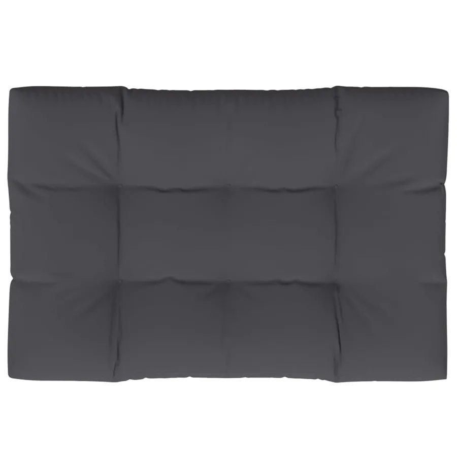 Coussin de palette anthracite 120x80x12 cm tissu - 2
