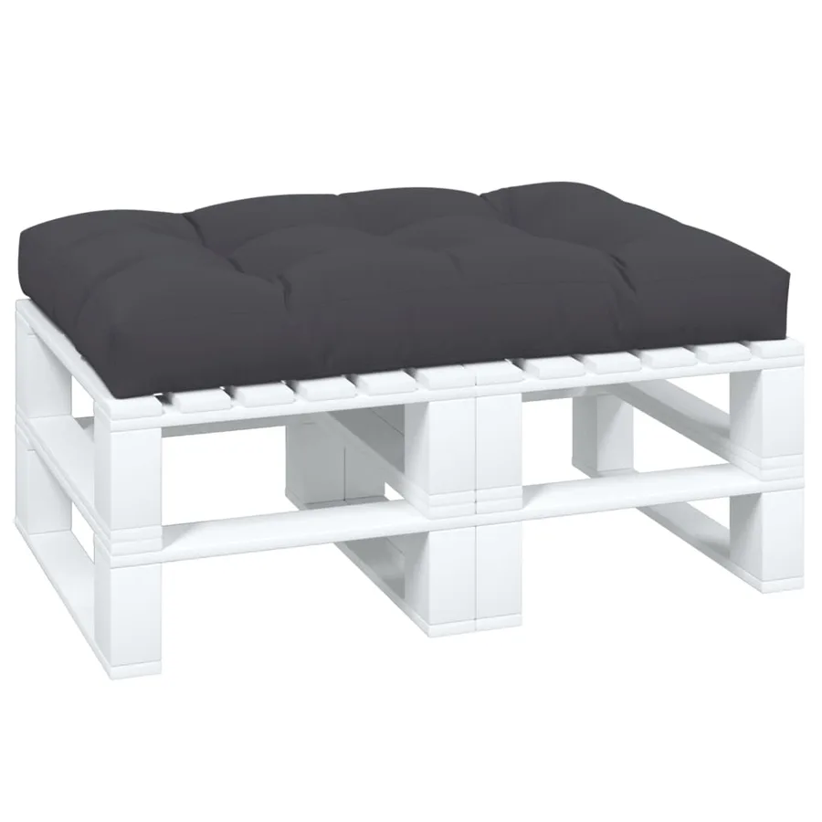 Coussin de palette anthracite 120x80x12 cm tissu - 3