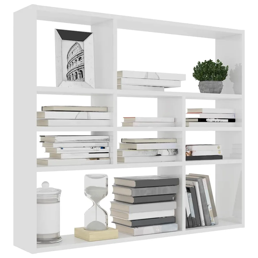 Étagère murale Blanc 90x16x78 cm Bois d’ingénierie - 3