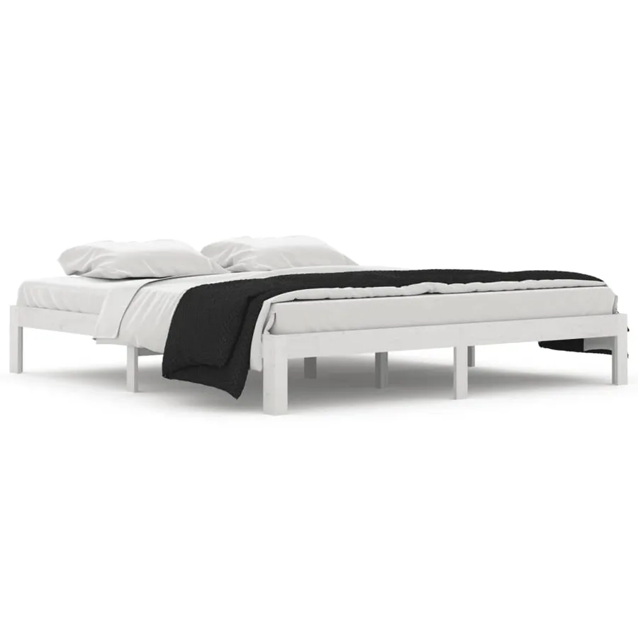 Cadre de lit sans matelas blanc 180x200 cm - 2