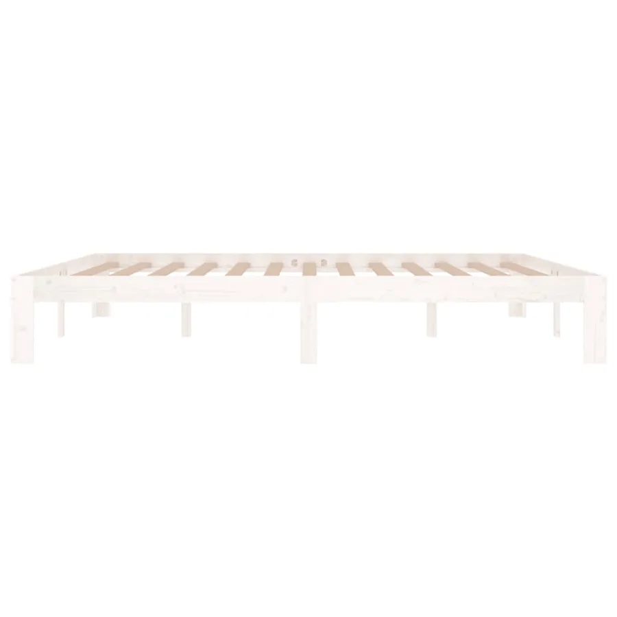 Cadre de lit sans matelas blanc 180x200 cm - 5