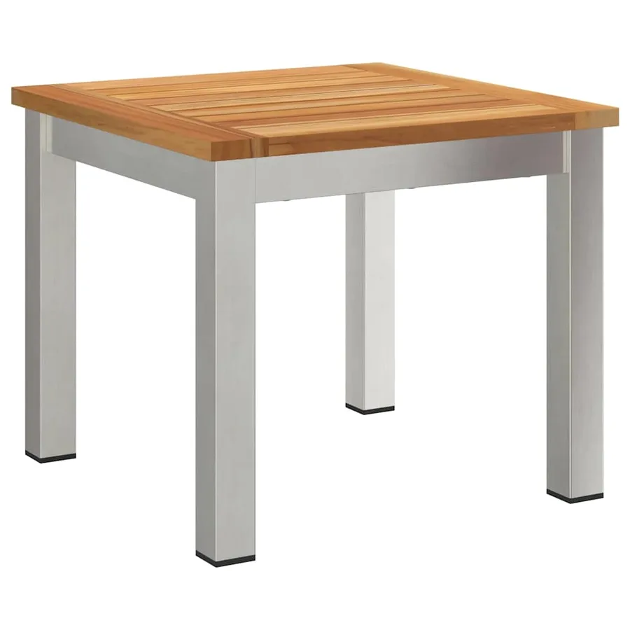 Transat 3 pcs Marron Bois d'acacia massif et acier inoxydable - 6