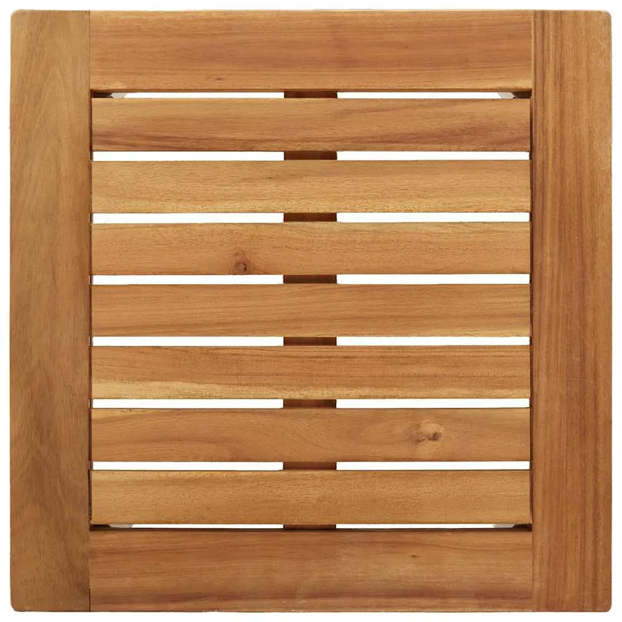 Transat 3 pcs Marron Bois d'acacia massif et acier inoxydable - 9