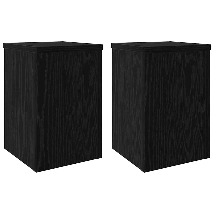 Support de Plante 2 pcs Chêne noir 20 x 20 x 30 cm - 2