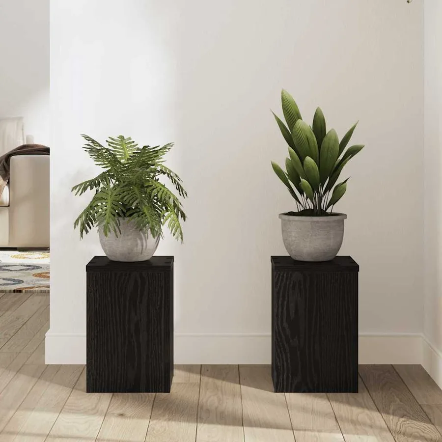 Support de Plante 2 pcs Chêne noir 20 x 20 x 30 cm - 4