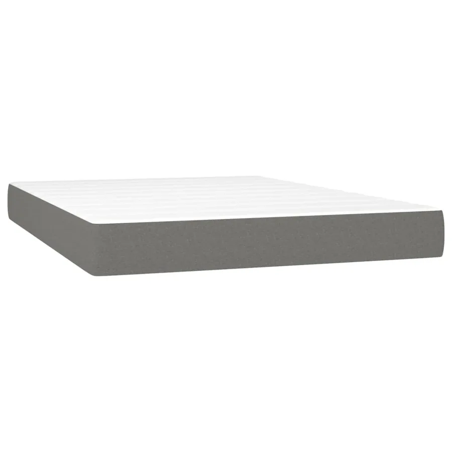 Matelas de lit à ressorts ensachés fermeté moyenne Gris foncé 140x190x20 cm - 2