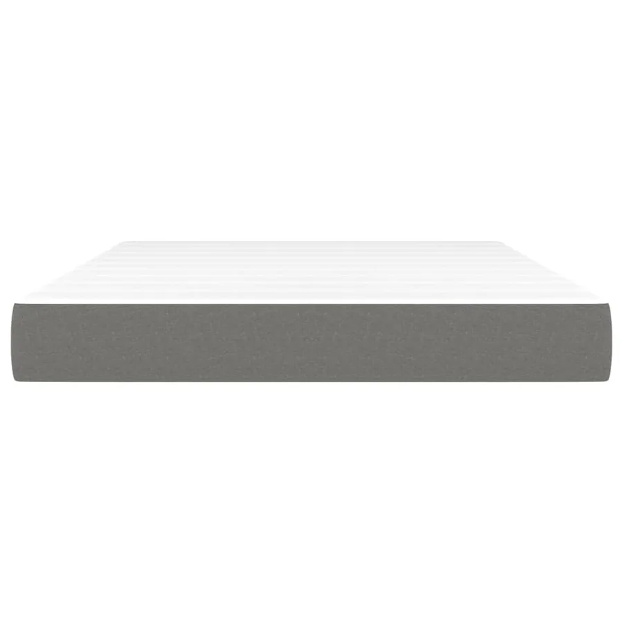 Matelas de lit à ressorts ensachés fermeté moyenne Gris foncé 140x190x20 cm - 3