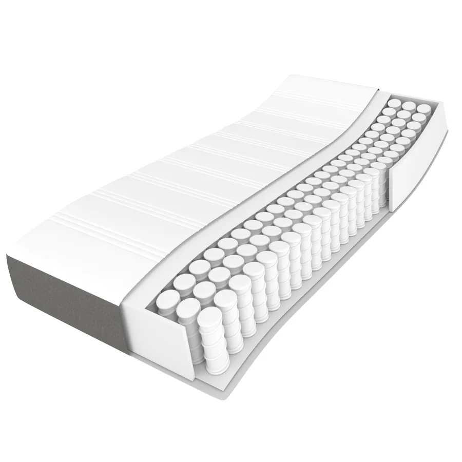 Matelas de lit à ressorts ensachés fermeté moyenne Gris foncé 140x190x20 cm - 8