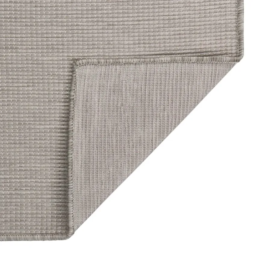 Tapis à tissage plat d'extérieur 80x150 cm gris clair - 2