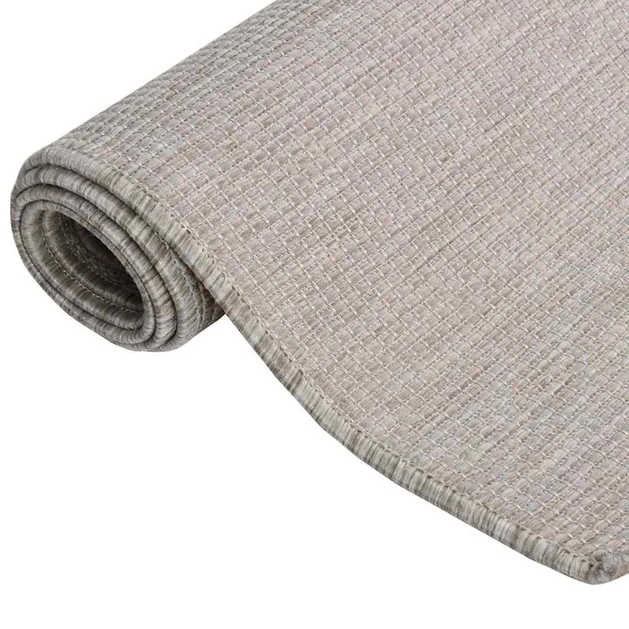 Tapis à tissage plat d'extérieur 80x150 cm gris clair - 3