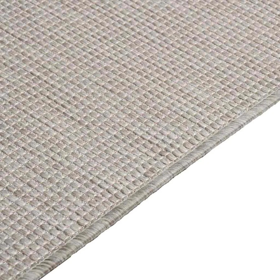Tapis à tissage plat d'extérieur 80x150 cm gris clair - 4
