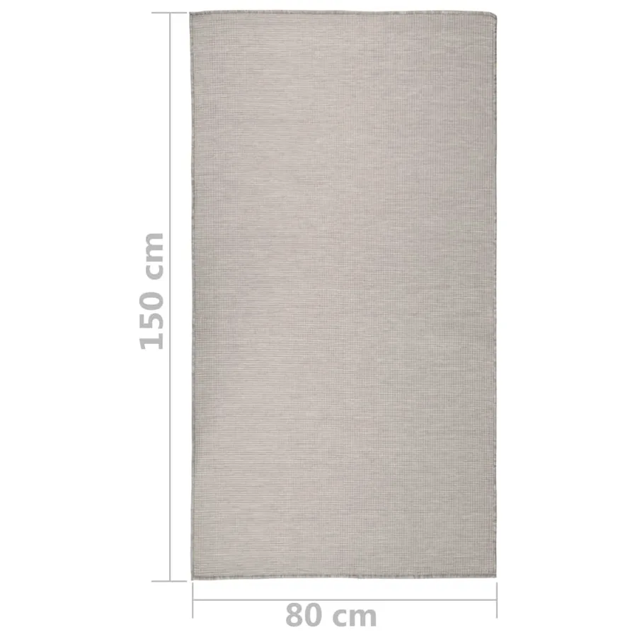 Tapis à tissage plat d'extérieur 80x150 cm gris clair - 6