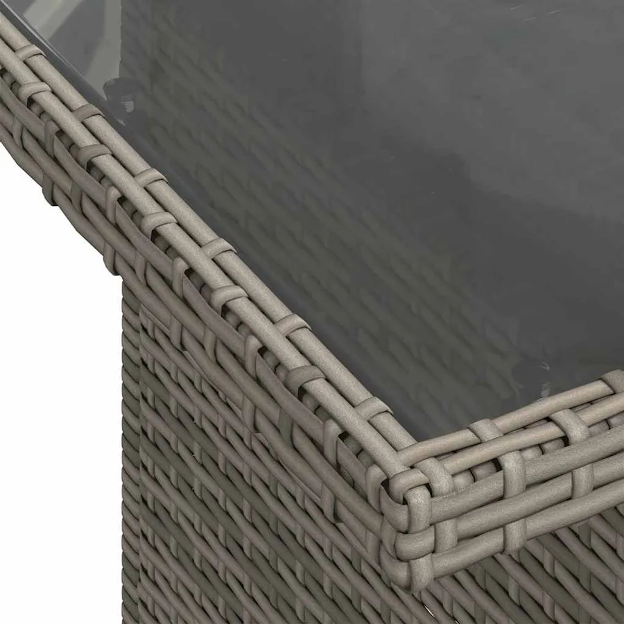 Ensemble de canapé de jardin 8 pcs Gris Poly Rattan - 11