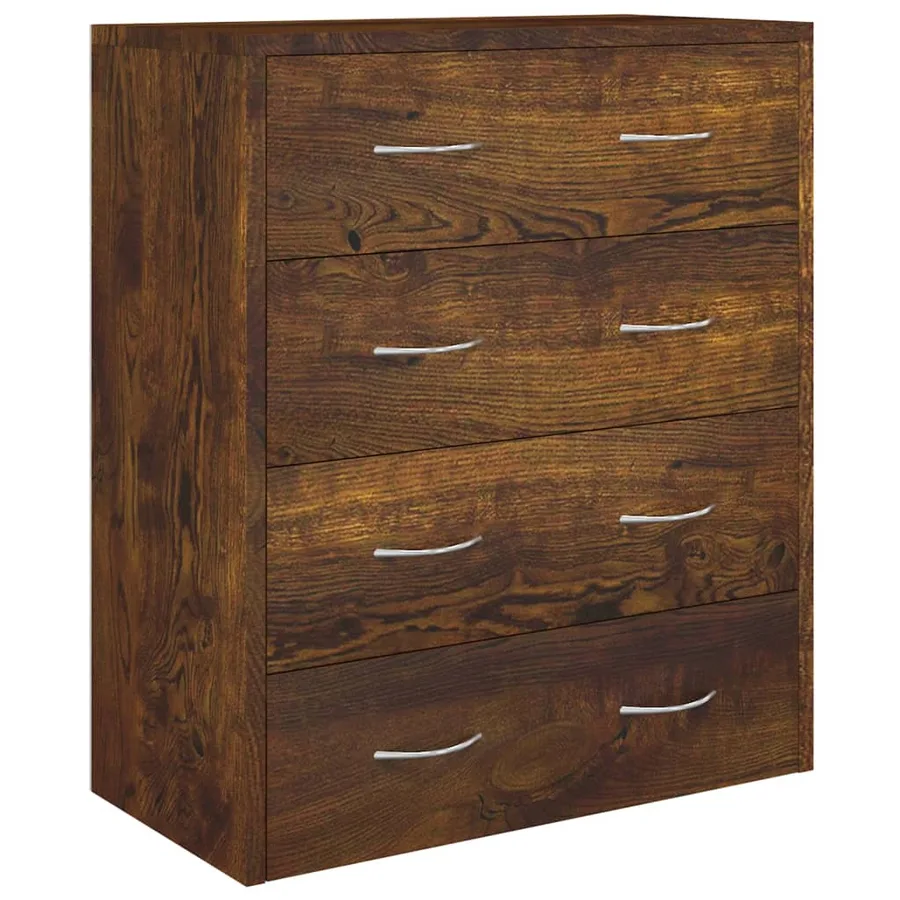 Buffet avec 4 tiroirs 60x30,5x71 cm Chêne fumé - 3