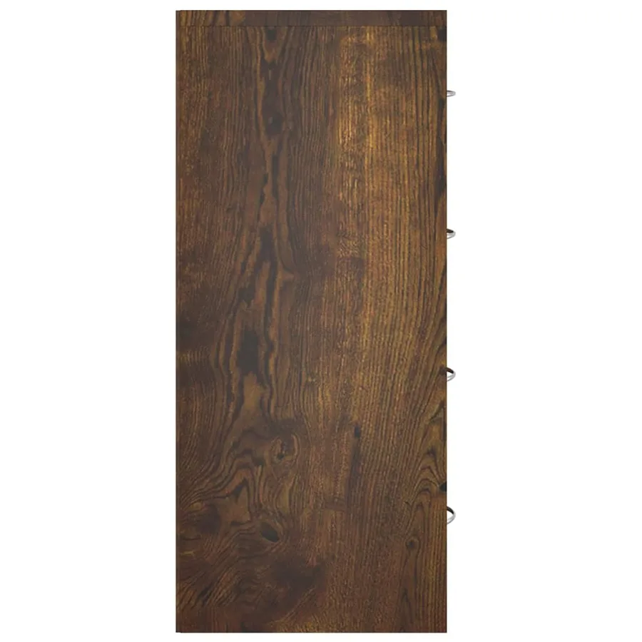 Buffet avec 4 tiroirs 60x30,5x71 cm Chêne fumé - 5