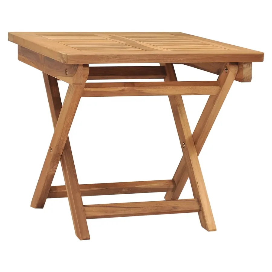Chaise longue avec table Bois de teck solide - 8