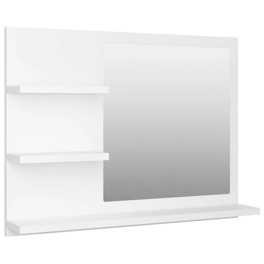 Miroir de salle de bain blanc 60x10,5x45 cm bois d’ingénierie - 2