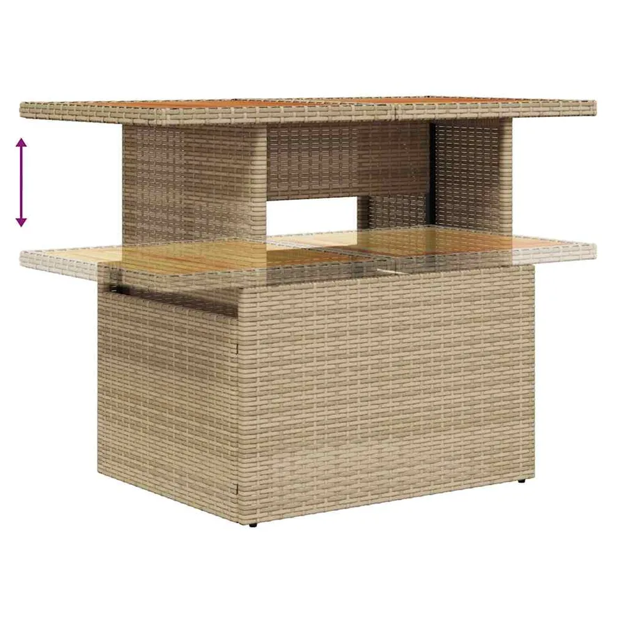 Ensemble de canapé de jardin 8 pc Beige et gris - 8