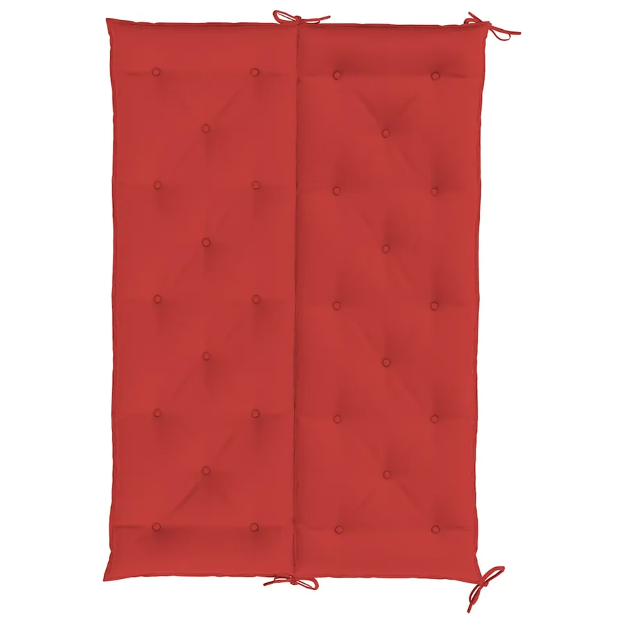 Coussin de banc de jardin rouge 150x(50+50)x7 cm tissu oxford - 6
