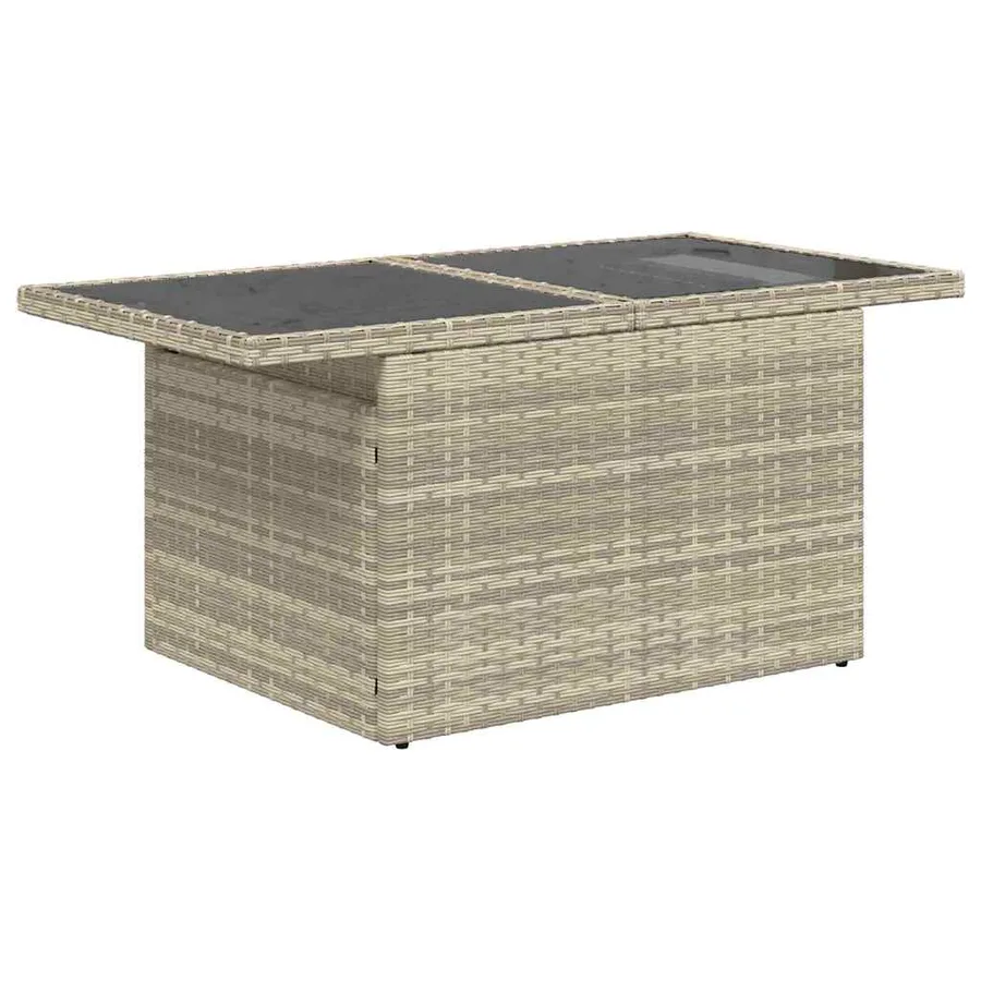 Ensemble de canapé de jardin 6 pcs Gris clair polyrotin - 5