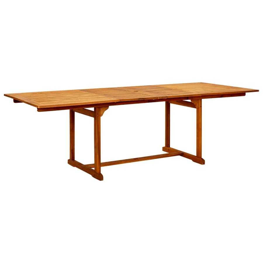 Table à dîner de jardin (160-240)x100x75cm Bois d'acacia massif - 2