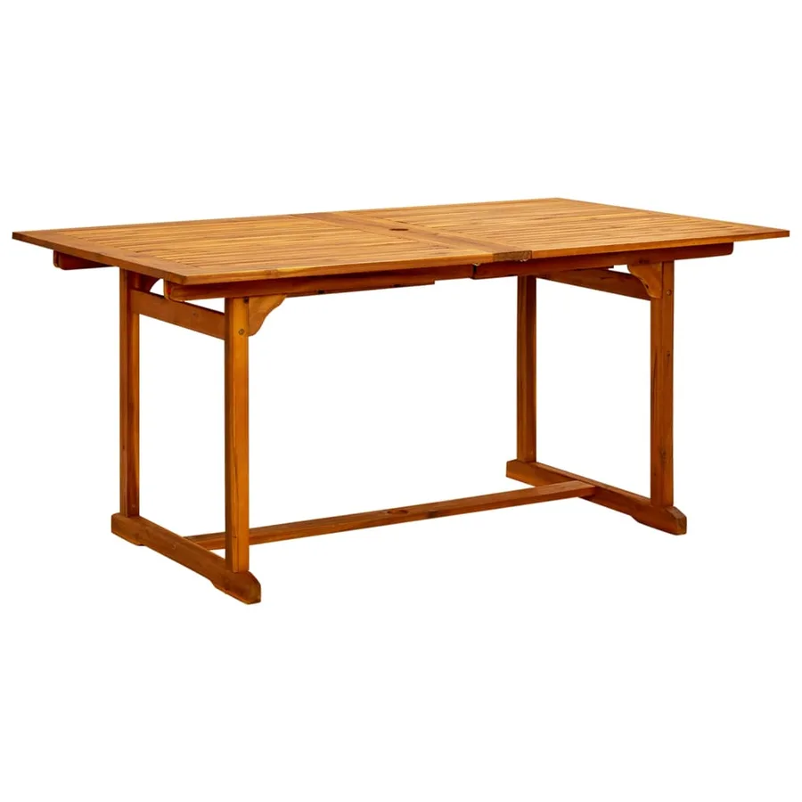 Table à dîner de jardin (160-240)x100x75cm Bois d'acacia massif - 4
