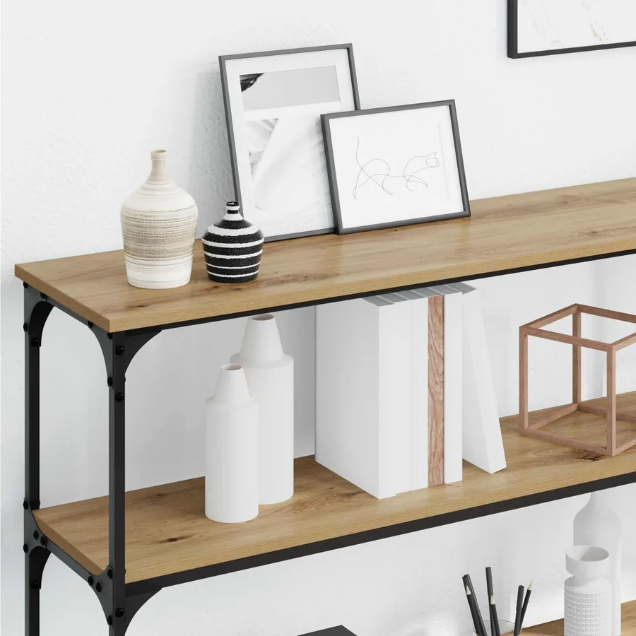 Table console chêne artisanal 200 x 29 x 75 cm - 4