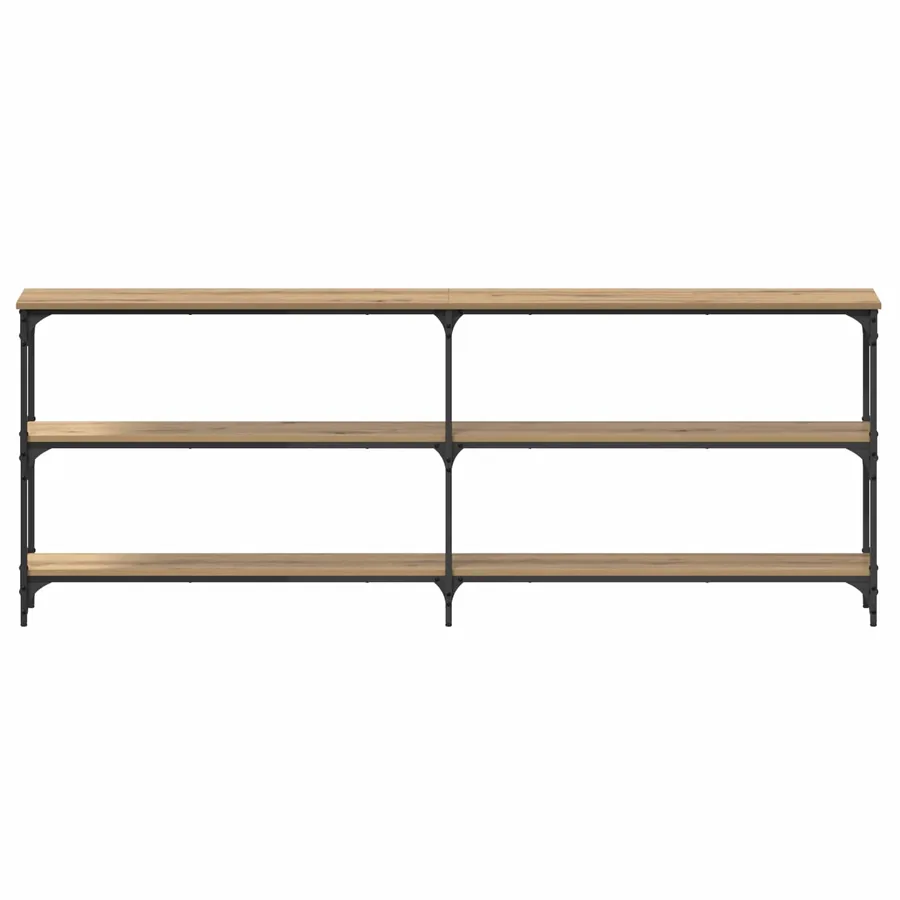 Table console chêne artisanal 200 x 29 x 75 cm - 5