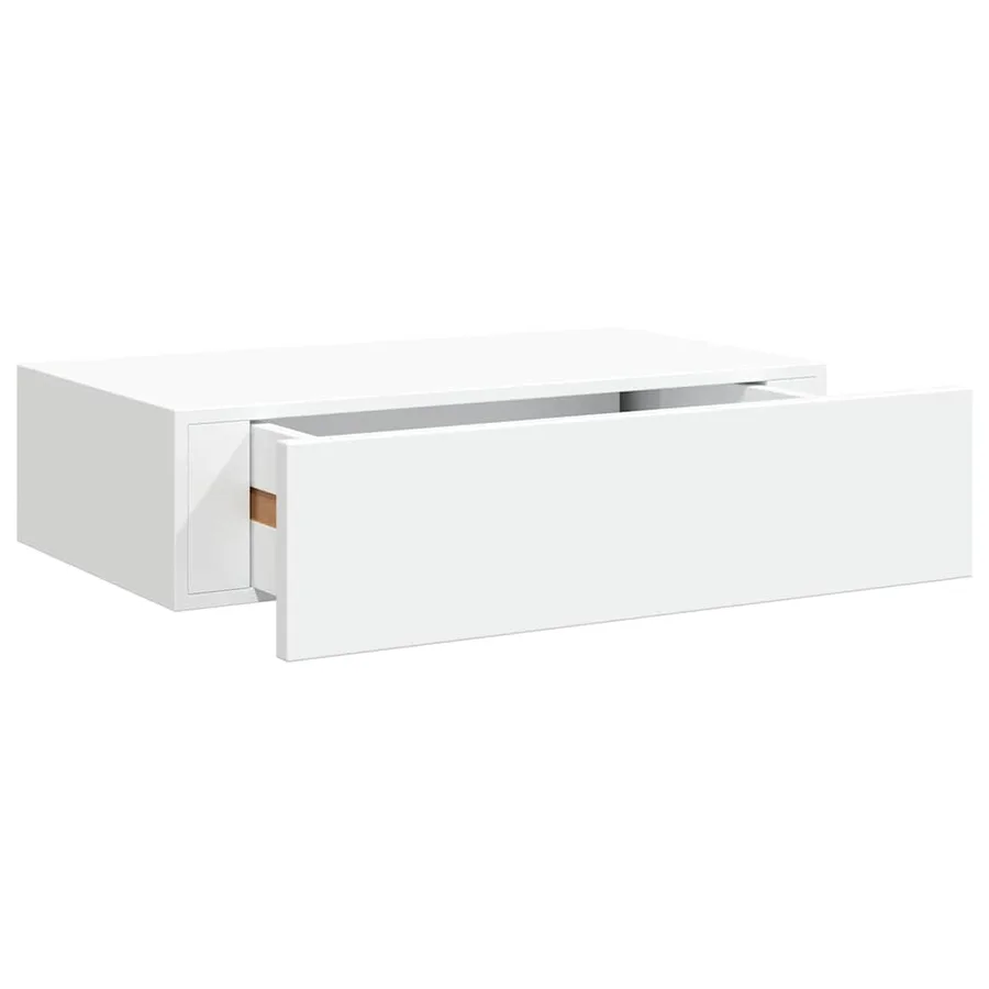 Étagère à tiroir murale Blanc 40x23,5x10 cm MDF - 2